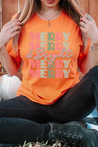 Retro Merry & Bright Graphic Tee