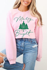 Merry & Bright Graphic Fleece Sweatshirts