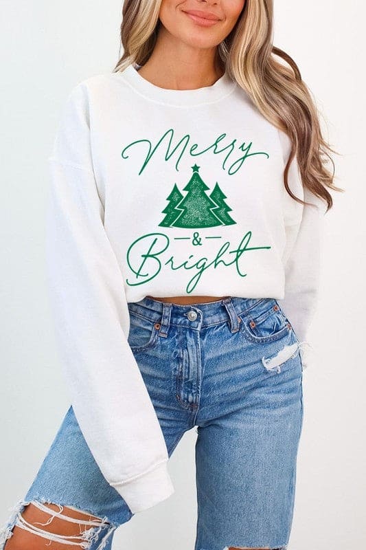 Merry & Bright Graphic Fleece Sweatshirts