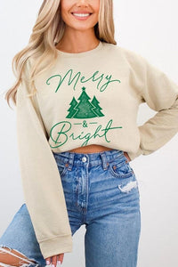 Merry & Bright Graphic Fleece Sweatshirts