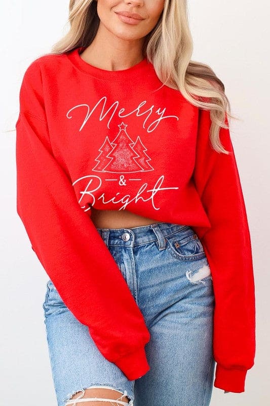 Merry & Bright Graphic Fleece Sweatshirts