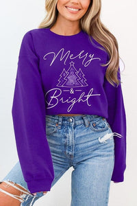 Merry & Bright Graphic Fleece Sweatshirts