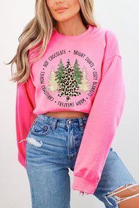 Christmas Trees Graphic Fleece Sweatshirts