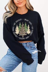 Christmas Trees Graphic Fleece Sweatshirts