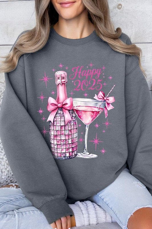 Happy 2025 New year Graphic Fleece Sweatshirts