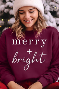 Merry+Bright Graphic Fleece Sweatshirts