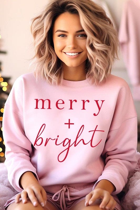 Merry+Bright Graphic Fleece Sweatshirts