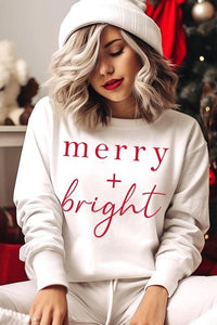 Merry+Bright Graphic Fleece Sweatshirts