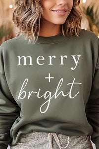 Merry+Bright Graphic Fleece Sweatshirts