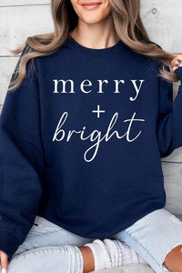 Merry+Bright Graphic Fleece Sweatshirts