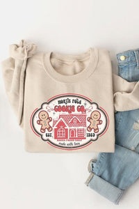 North Pole Gingerbread Cookie Graphic Sweatshirts