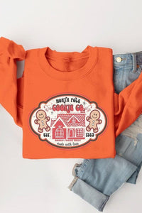 North Pole Gingerbread Cookie Graphic Sweatshirts