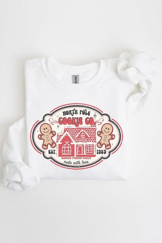 North Pole Gingerbread Cookie Graphic Sweatshirts