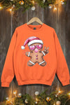 Blowing Bubble Gingerbread  Graphic Sweatshirts