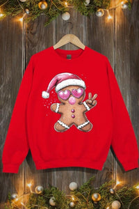 Blowing Bubble Gingerbread  Graphic Sweatshirts