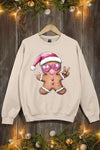 Blowing Bubble Gingerbread  Graphic Sweatshirts