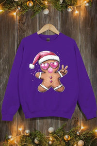 Blowing Bubble Gingerbread  Graphic Sweatshirts