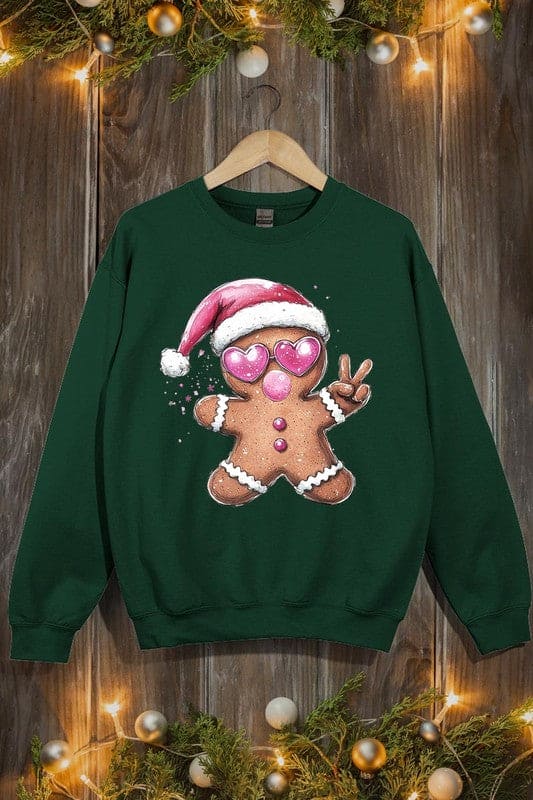 Blowing Bubble Gingerbread  Graphic Sweatshirts