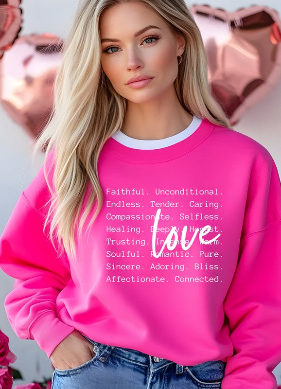 Love Words Graphic CrewNeck Sweatshirt