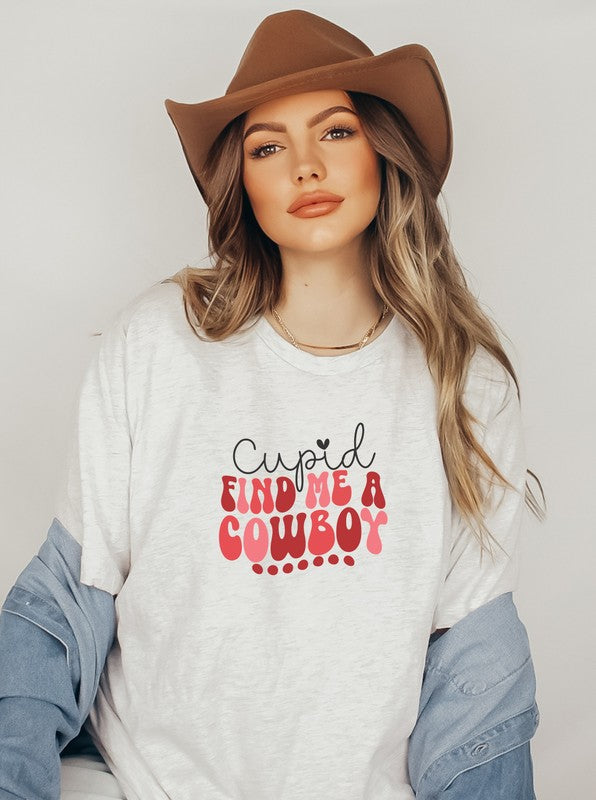 Cupid Find Me A Cowboy Graphic Tee