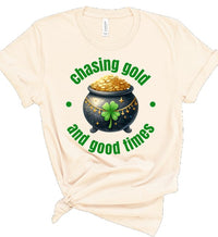 Chasing Gold and Good Times Graphic Crew Neck Tee