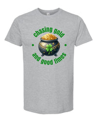 Chasing Gold and Good Times Graphic Crew Neck Tee