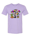 Mardi Gras Street Sign Graphic Short Sleeve Tee