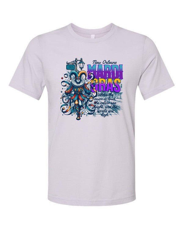 Mardi Gras New Orleans Graphic Short Sleeve Tee