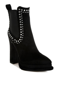 Dalton Studs Embellished High Ankle Boots