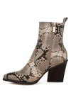 Cornus Snake Print Ankle Boots