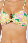 TWO PIECE FLORAL PRINTS O RING BIKINI