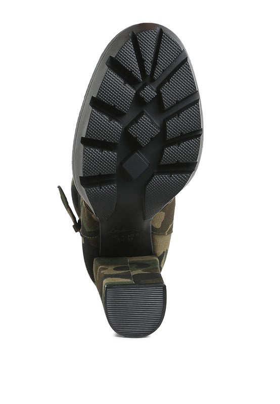 Palmetto Camouflage Ankle Boots