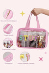 Pink STUFF Patch Clear Makeup Bag