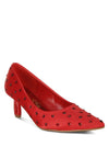 Madhara Heart-Shaped Rhinestones Pumps