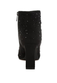 Sakura Diamante Embellished Microfiber Boots