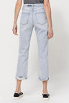 Super High Relaxed Cuffed Straight Jeans