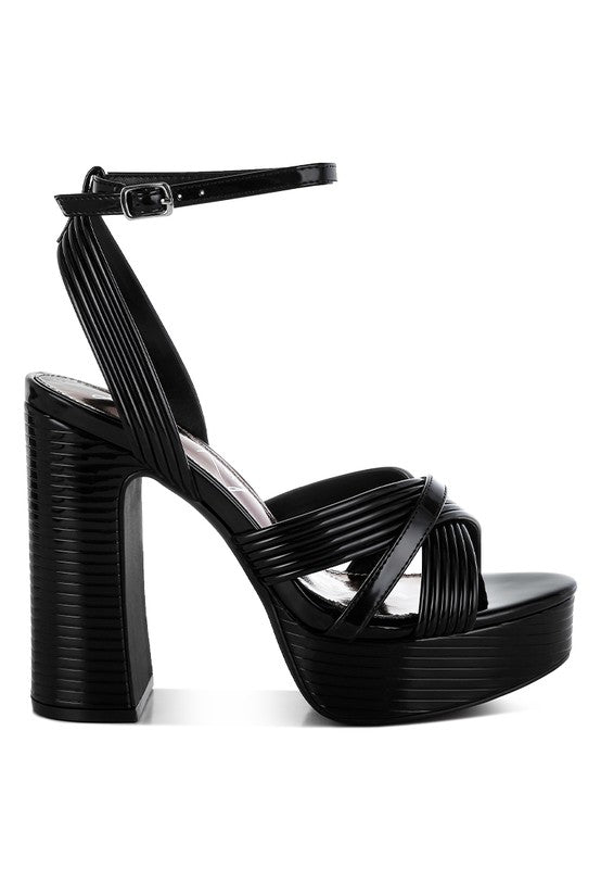 Socialite Metallic Ankle Strap Heel Sandals