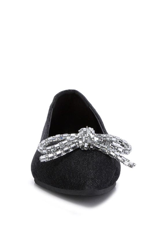 Ellerby Embellished Bow Detail Ballet Flats