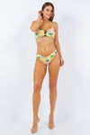 TWO PIECE FLORAL PRINTS O RING BIKINI