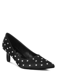 Madhara Heart-Shaped Rhinestones Pumps